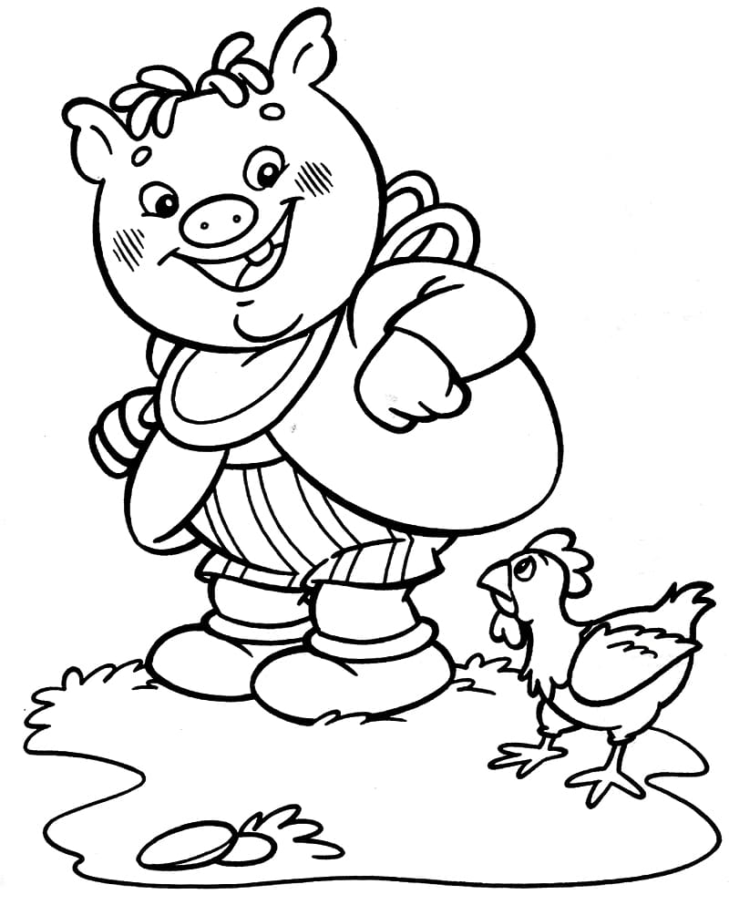 Desenho de Rabico Download para Colorir