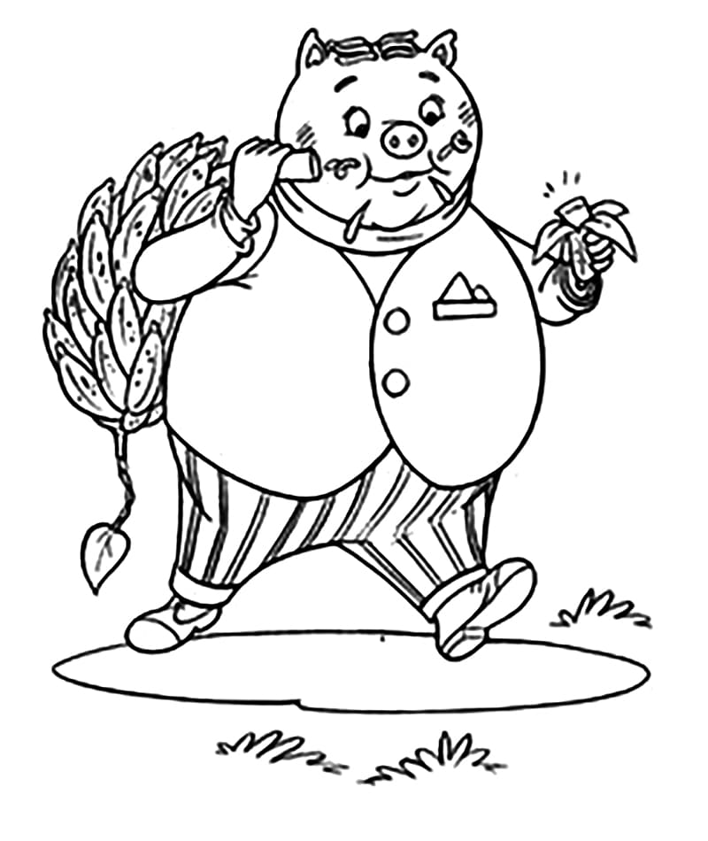 Desenho de Rabico para Colorir Pdf Grátis