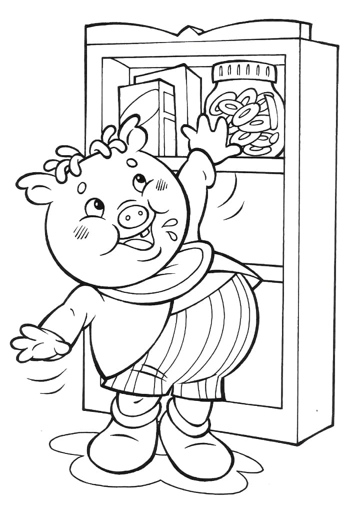 Desenho de Rabico Pdf para Imprimir e Colorir