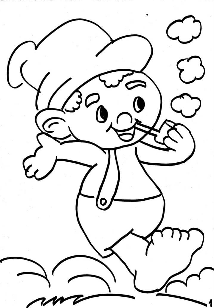 Desenho de Saci Download para Colorir