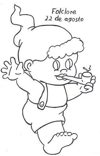 Desenho de Saci Grátis para Colorir