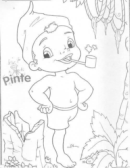 Desenho de Saci Imprimivel para Colorir