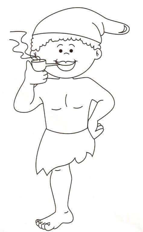 Desenho de Saci Imprimivel Pdf para Colorir