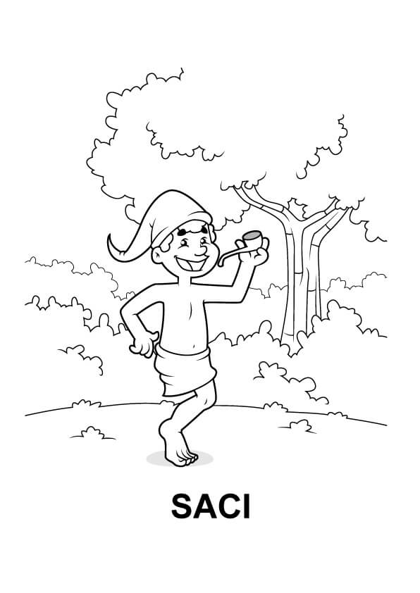 Desenho de Saci Pdf para Colorir