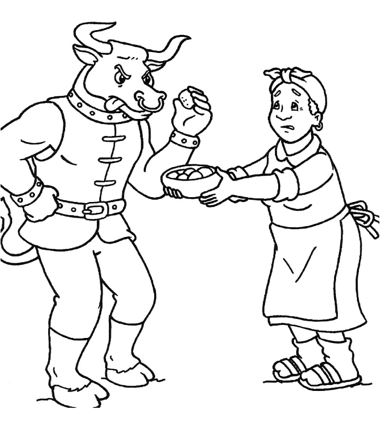 Desenho de Tia Nastacia Grátis para Imprimir e Colorir