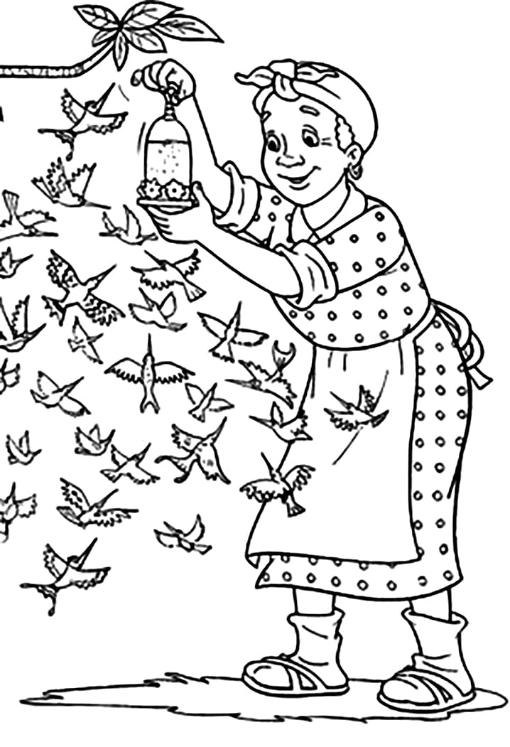 Desenho de Tia Nastacia para Colorir Download