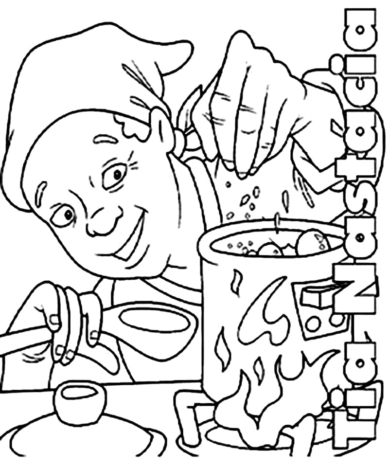 Desenho de Tia Nastacia Pdf para Imprimir e Colorir