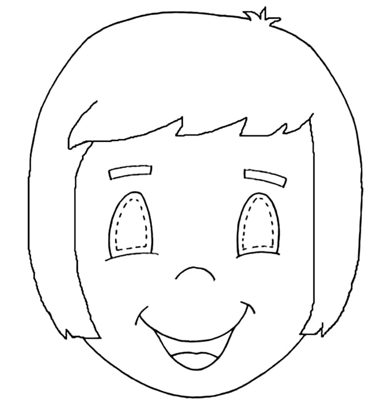 Desenho Máscara da Narizinho para Colorir