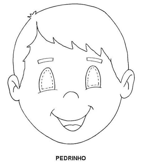 Desenho Máscara da Pedrinho para Colorir