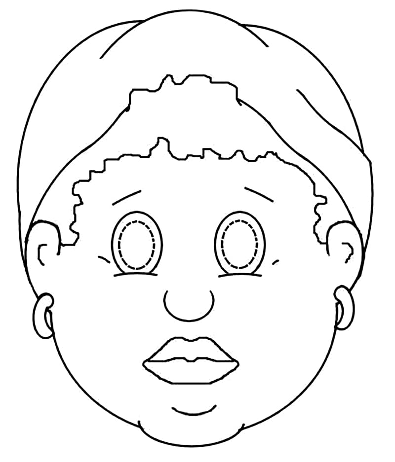 Desenho Máscara da Tia Nastacia para Colorir