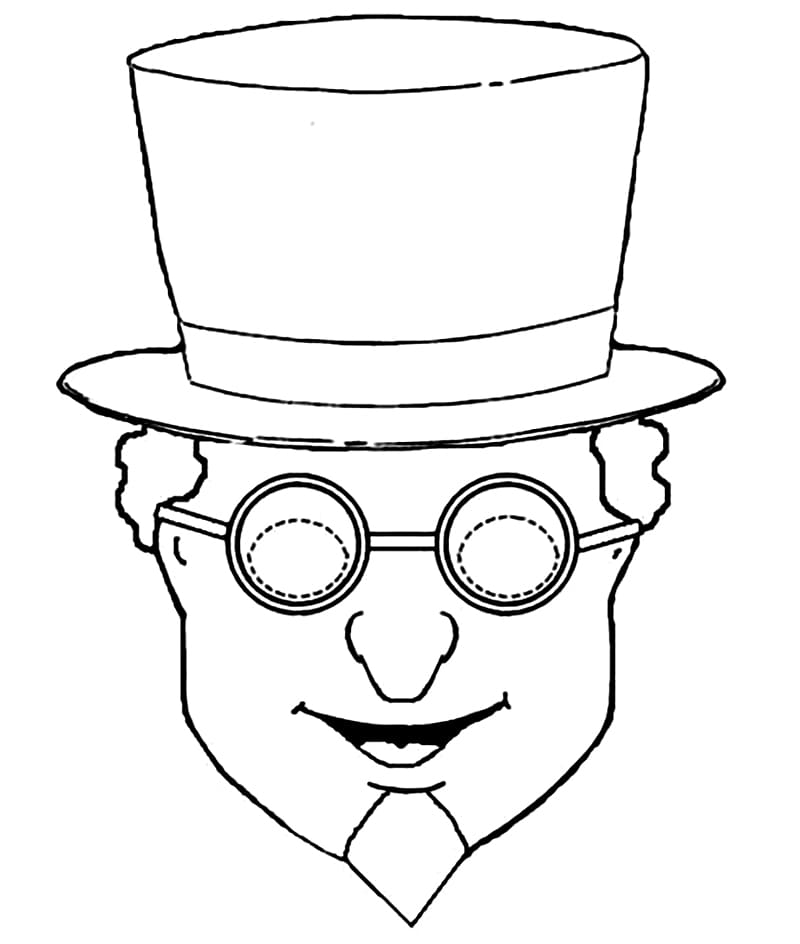 Desenho Máscara Visconde de Sabugosa para Colorir