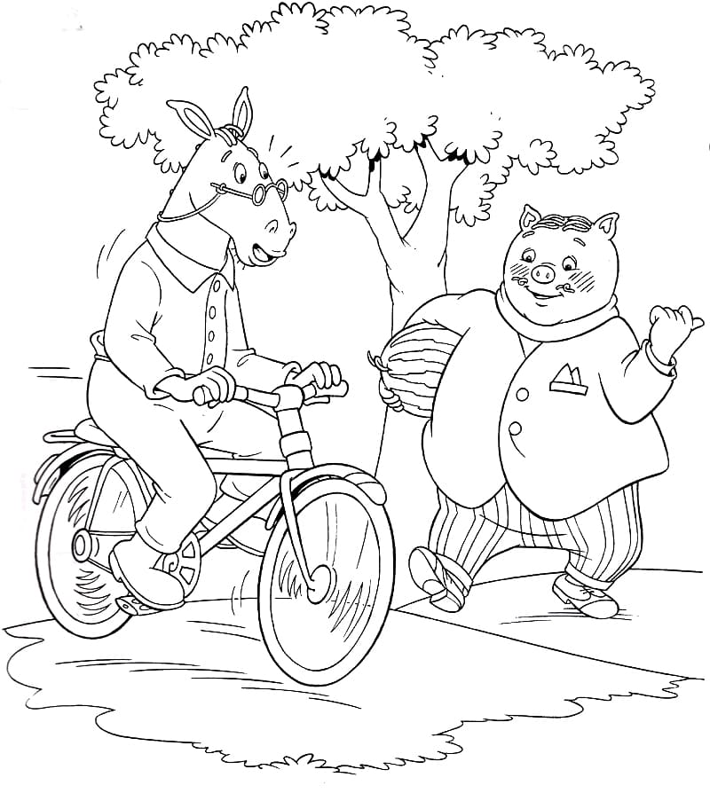 Desenho Rabico e Conselheiro para Colorir