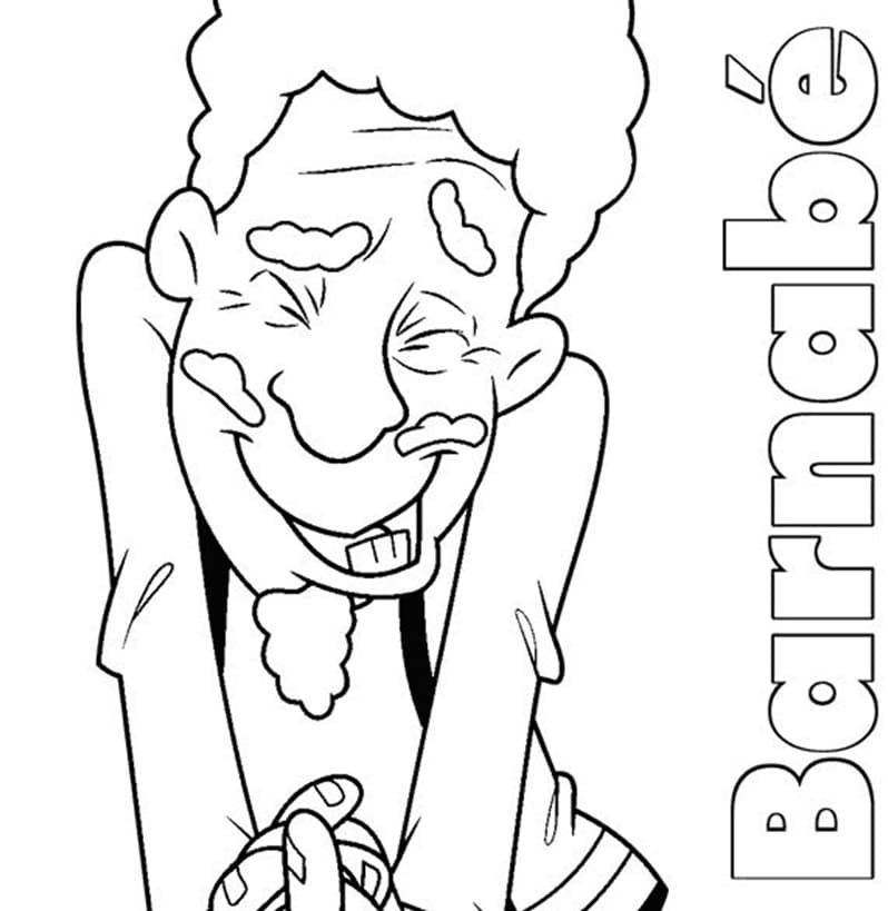 Desenho Tio Barnabé Engraçado para Colorir