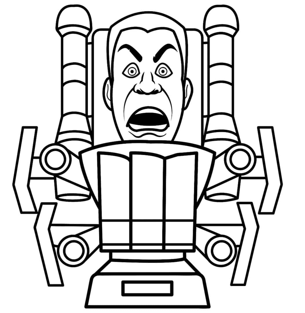 Desenho de G Man Skibidi Toilet para Colorir