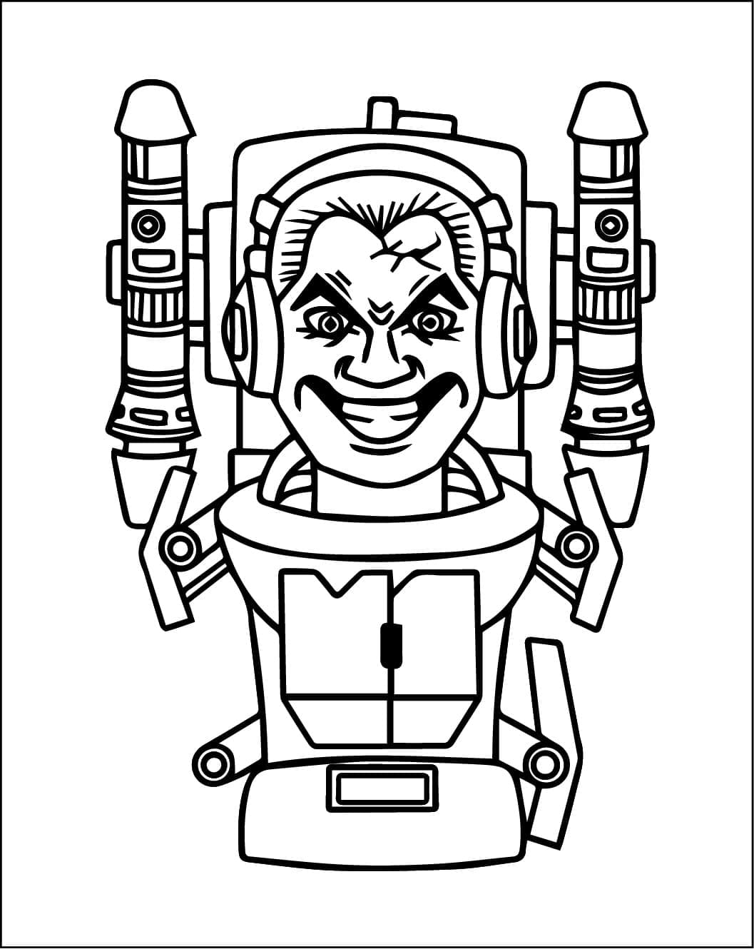 Desenho de G Man Skibidi para Colorir