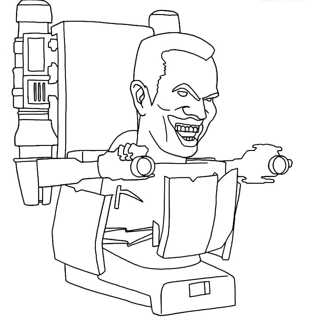 Desenho de Imprimivel Skibidi Toilet para Colorir