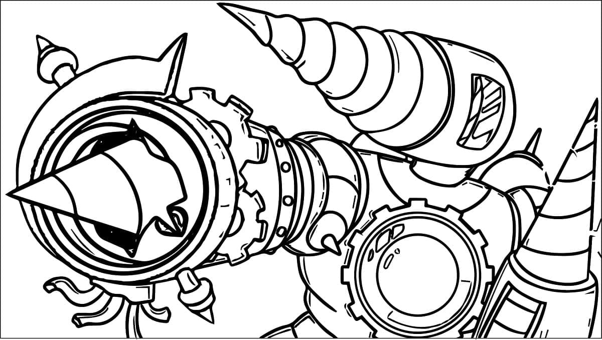 Desenho de Titan Drill Man Skibidi Toilet para Colorir