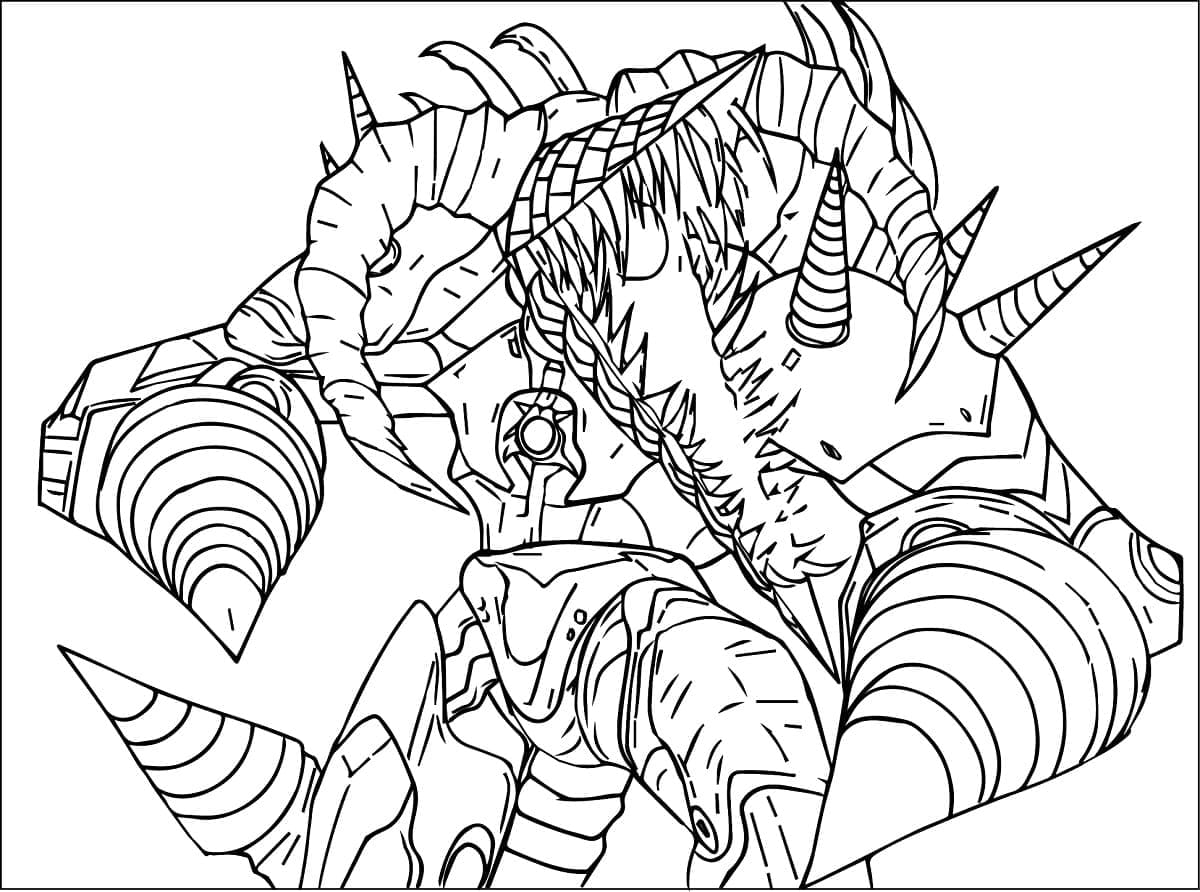 Desenho de Titan Drill Man de Skibidi Toilet para Colorir