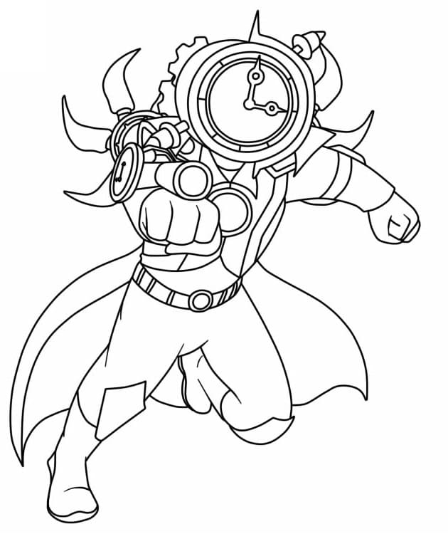 Desenho de Clockman de Skibidi Toilet para Colorir