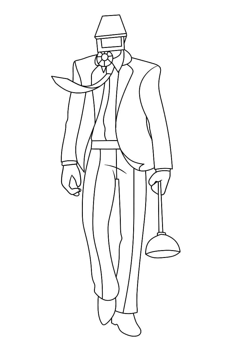 Desenho de Imagem de Cameraman Skibidi Toilet para Colorir