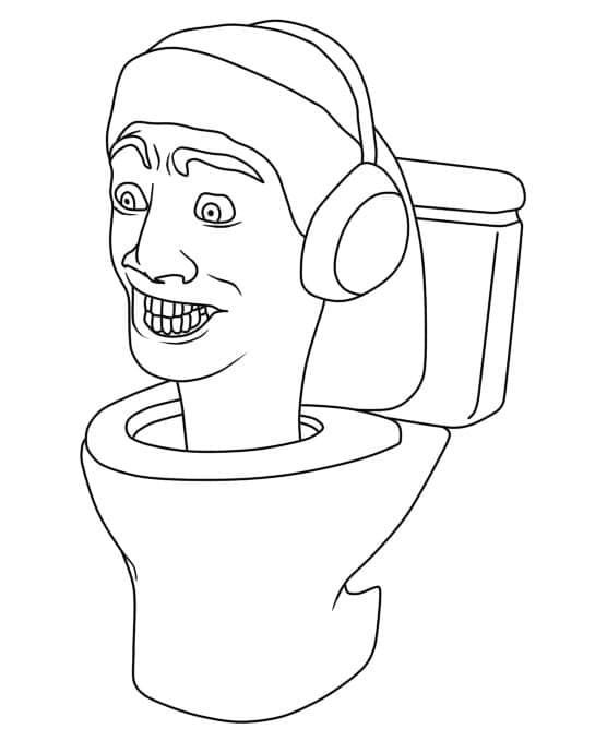 Desenho de Imagem de Skibidi Toilet para Colorir