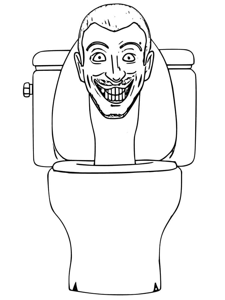 Desenho de Skibidi Toilet 3 para Colorir