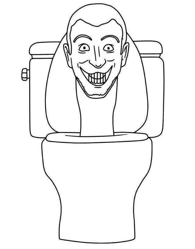 Desenho de Skibidi Toilet 4 para Colorir