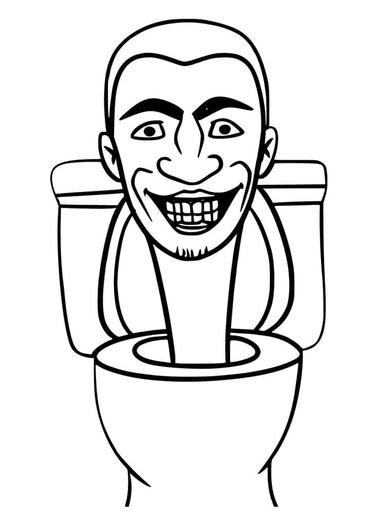 Desenho de Skibidi Toilet Imprimivel para Colorir