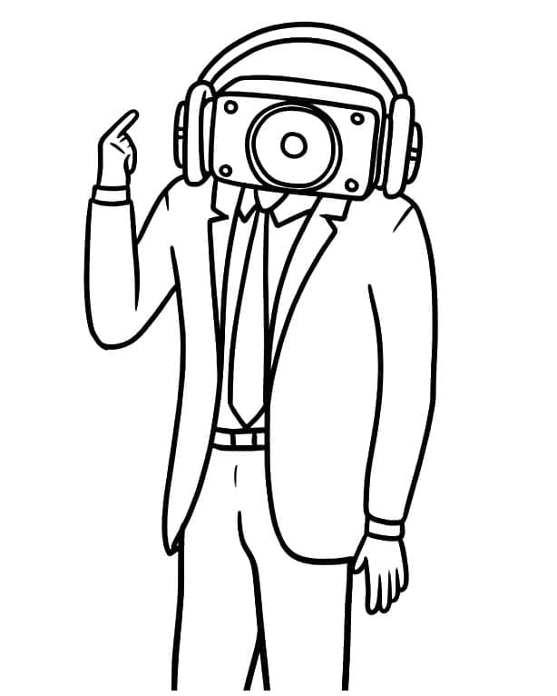 Desenho de Skibidi Toilet Speakerman para Colorir