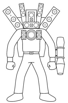 Desenho de Titan Speakerman para Colorir