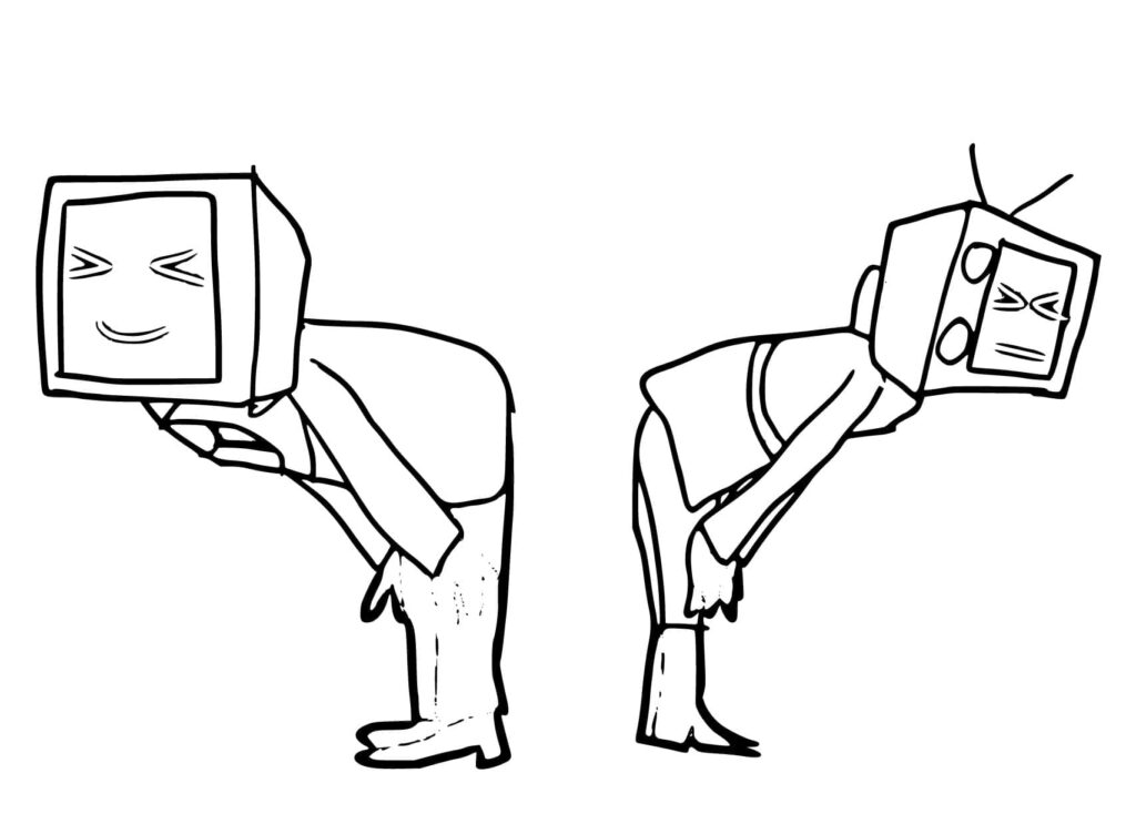 Desenho de Tv Man e Tv Woman de Skibidi Toilet para Colorir