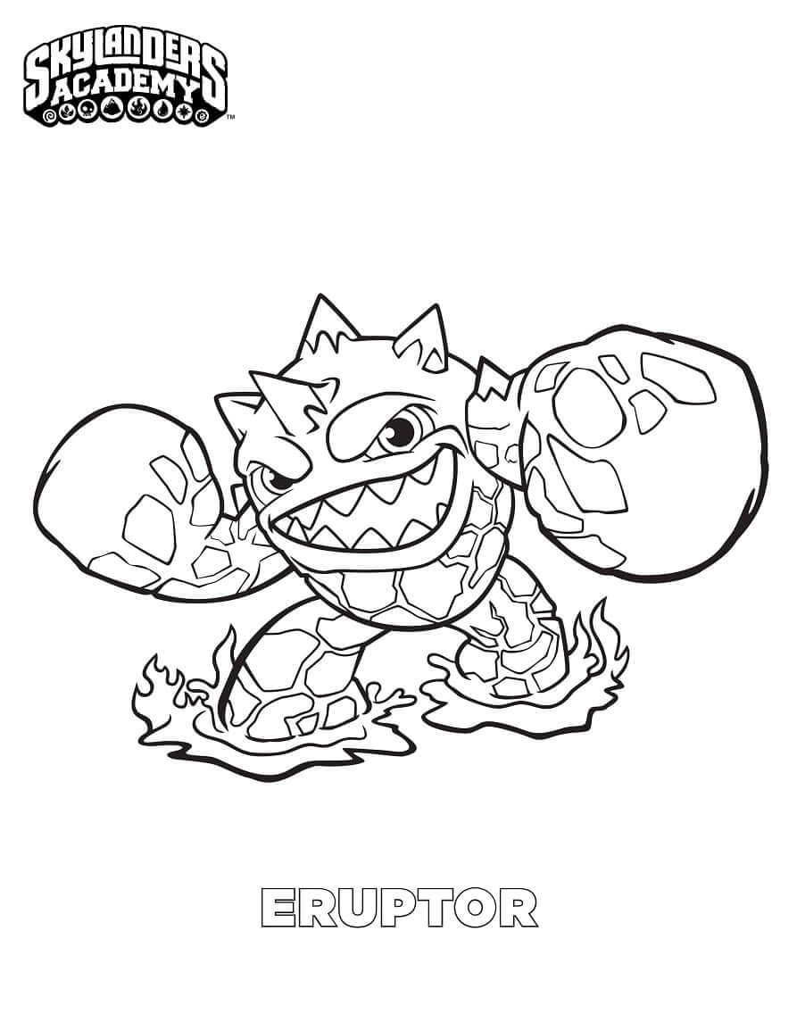 Desenho Eruptor Skylanders para Colorir Imprimir e Colorir