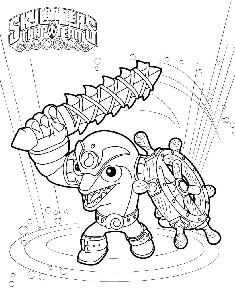 Desenho Flip Wreck Skylanders para Colorir Imprimir e Colorir