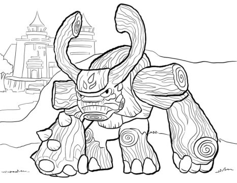 Desenho Skylanders Tree Rex Imprimir e Colorir