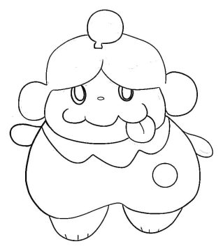 Desenho de Pokemon Slurpuff grátis para Colorir