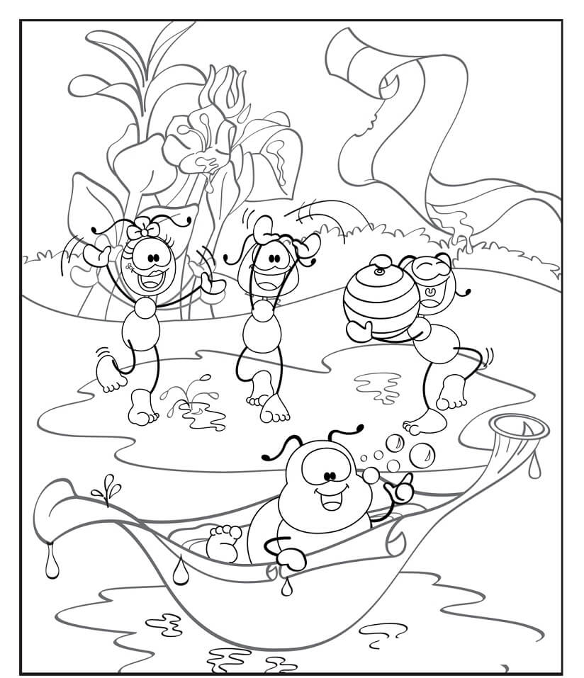 Desenho de Smilinguido Atividade para Colorir Imprimivel
