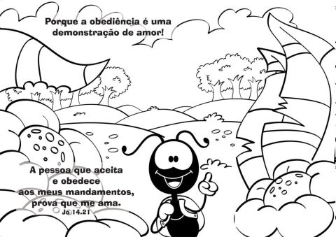 Desenho de Smilinguido bíblico para Colorir com Tinta Guache
