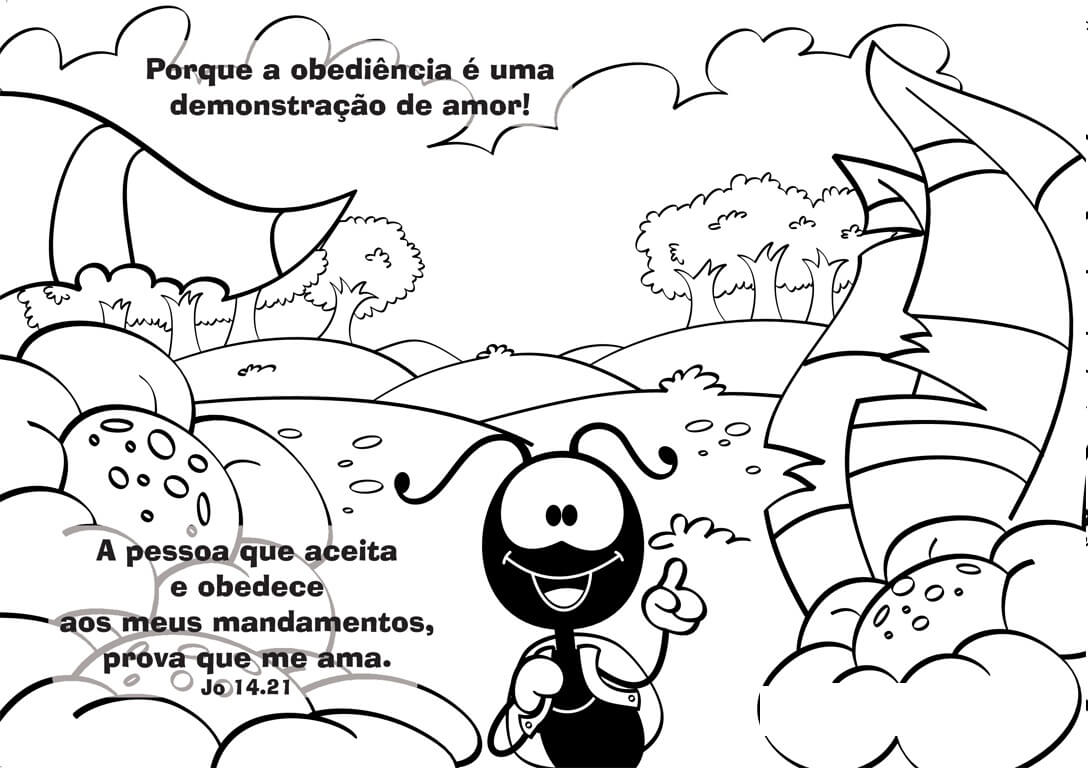 Desenho de Smilinguido Bíblico para Colorir com Tinta Guache