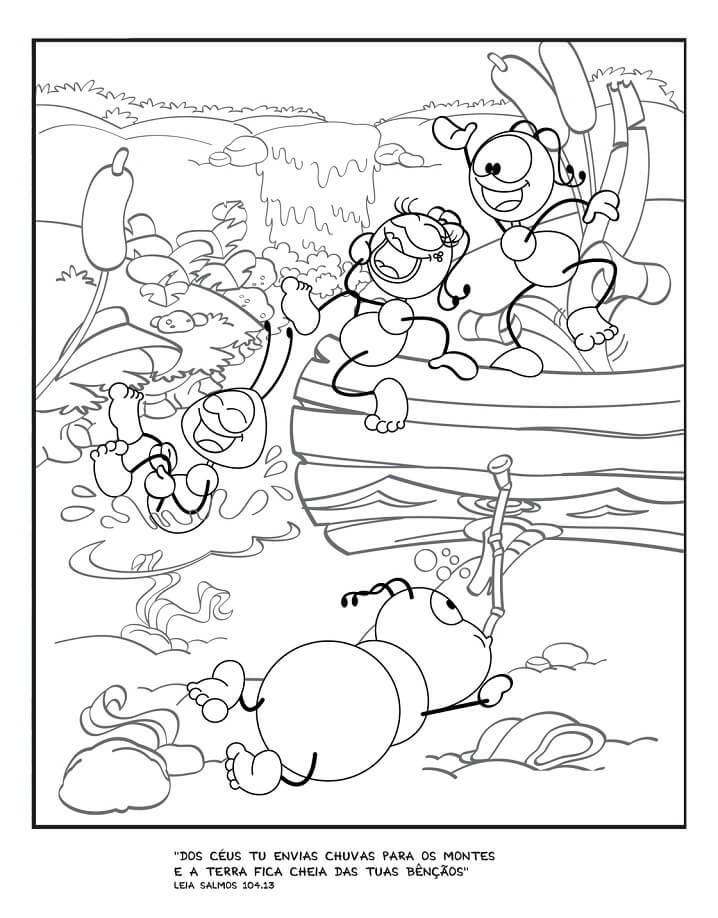 Desenho de Smilinguido Bíblico para Colorir Online Pdf