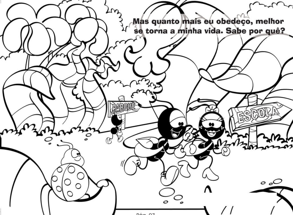 Desenho de Smilinguido da Bíblia para Imprimir e Colorir