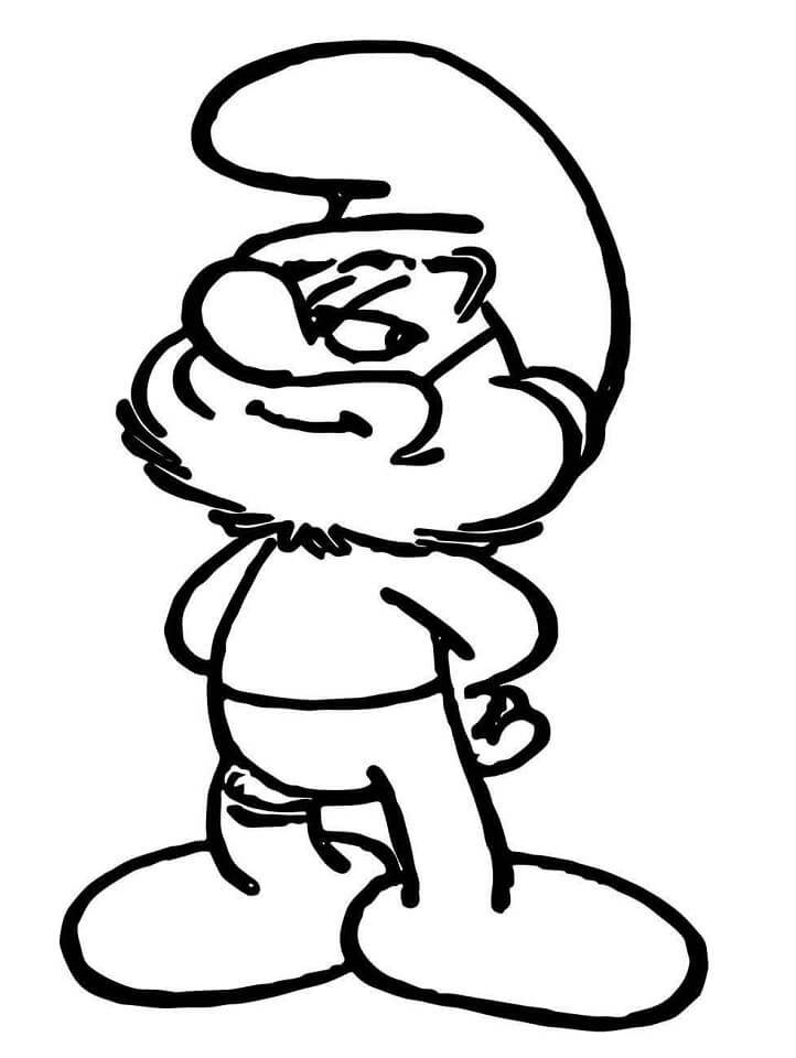 Desenho de Grande Puffo para Colorir Download