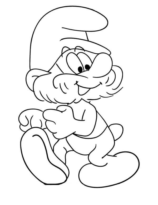 Desenho de Grande Puffo para Colorir e Baixar Pdf