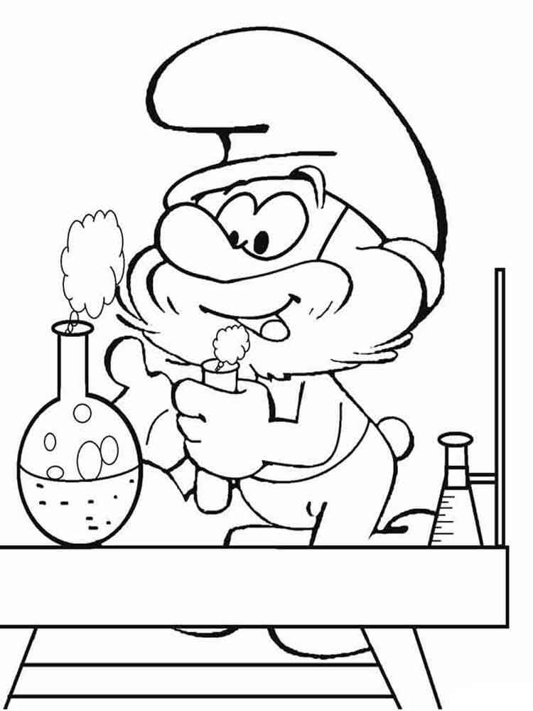 Desenho de Grande Puffo para Colorir Imprimivel