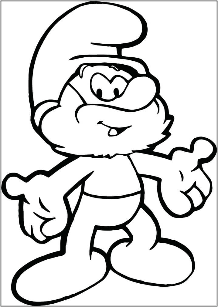Desenho de Grande Puffo para Imprimir em Pdf