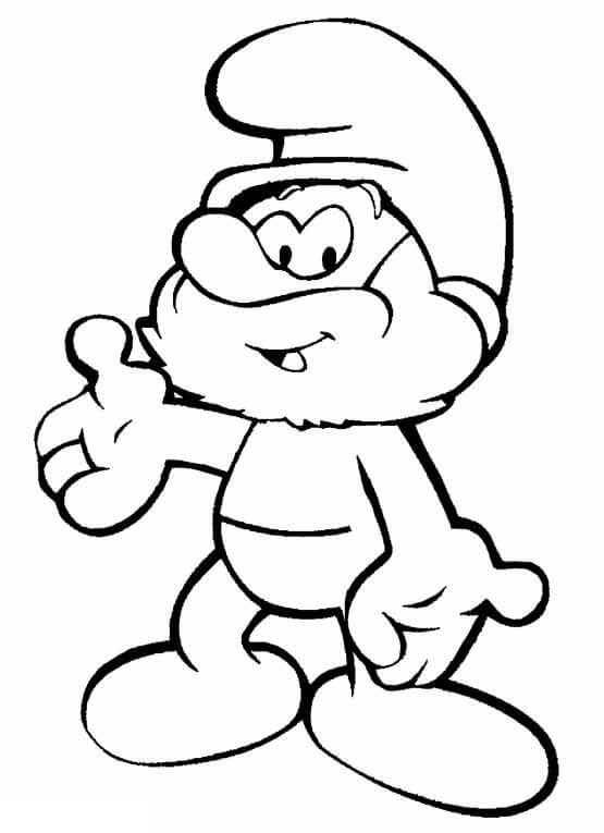 Desenho de Grande Puffo para Imprimir Imprimivel