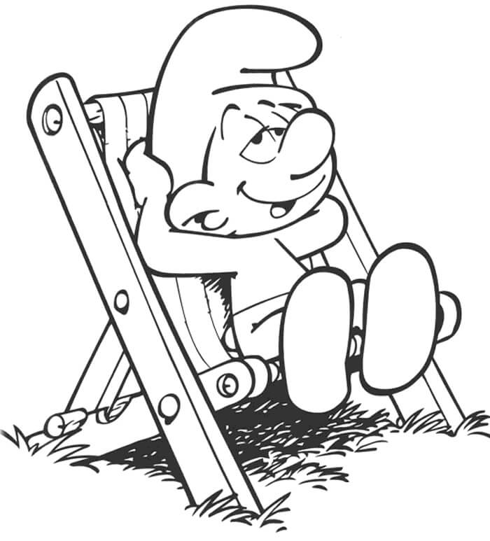 Desenho de Smurf Desastrado para Imprimir e Colorir