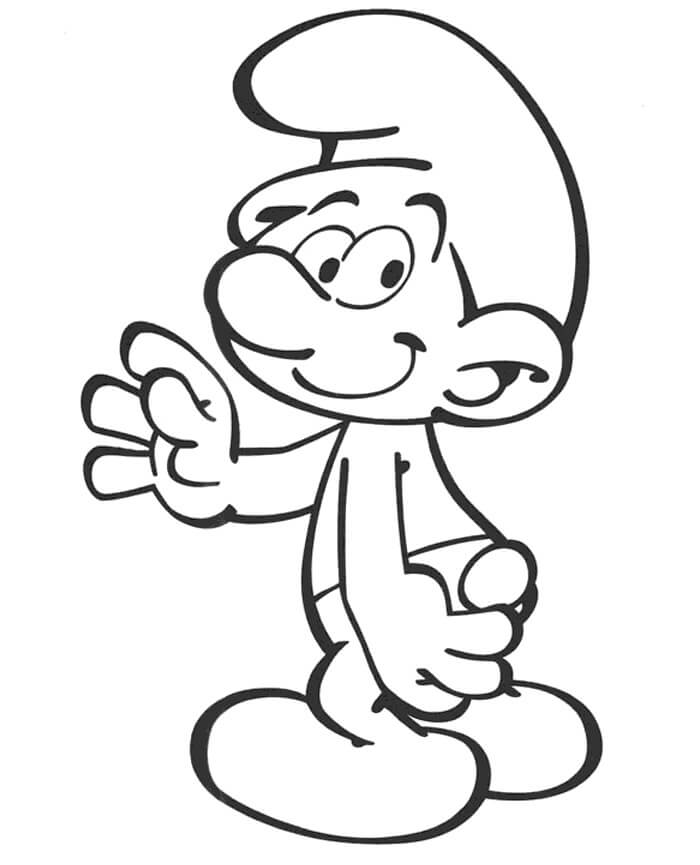 Desenho de Smurf Desastrado para Imprimir em Pdf