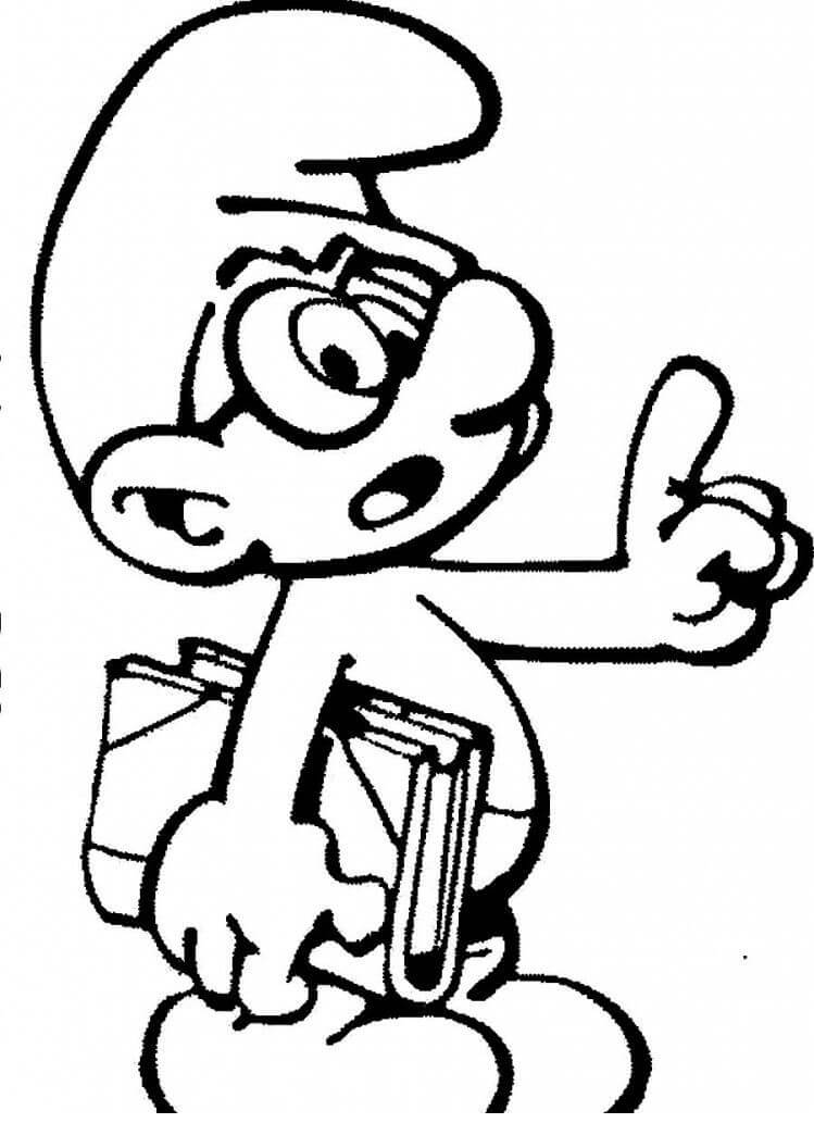 Desenho de Smurf Gênio para Imprimir Imprimivel
