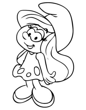 Desenho de Smurfette para Colorir Download