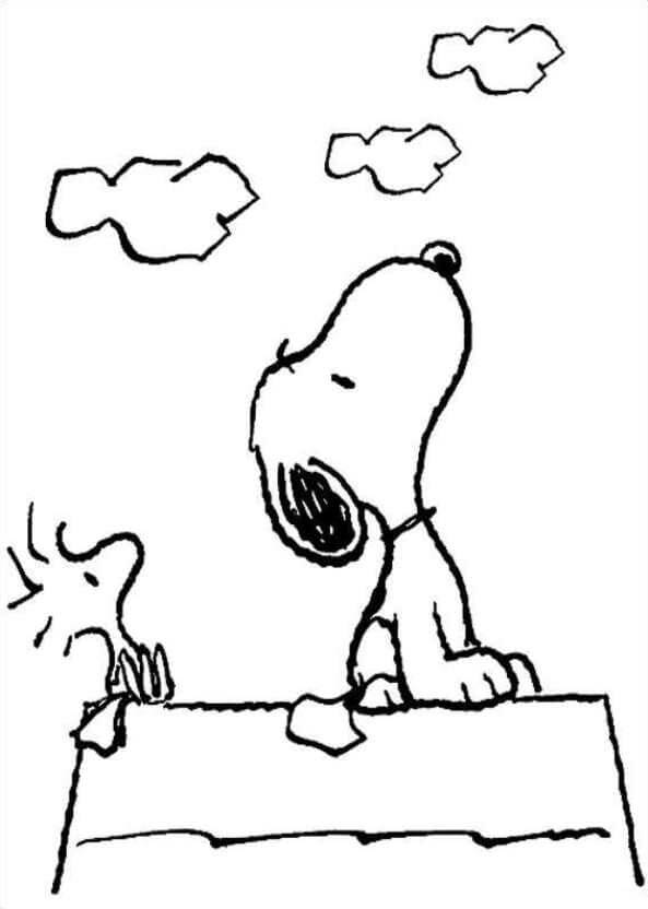 Desenho de Snoopy para Colorir Download